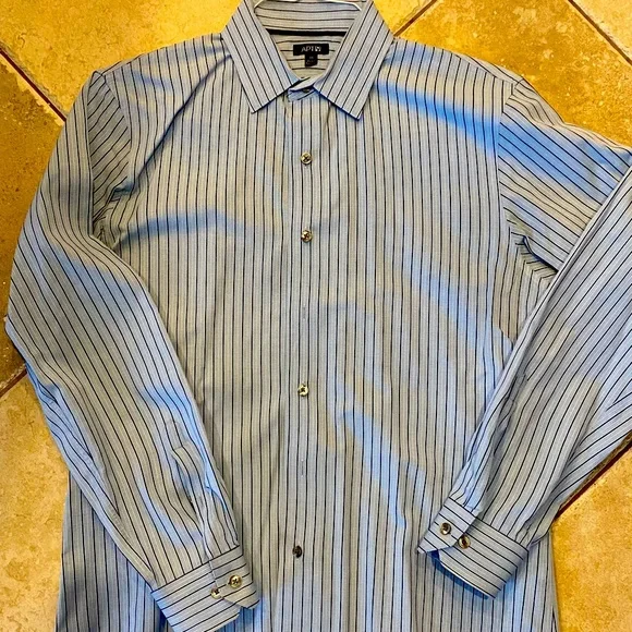 apt 9 dress shirt Dark Gray Apt.9 Flannel (2010s) Ragstock Certification No Men's Apt. 9 Short Sleeve